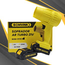 Soprador De Ar Turbo 21v Portátil Com 2 Baterias Recarregável Potente Para Folhas Pó Limpeza