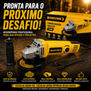 Esmerilhadeira Angular 710W Corte Metal Desbaste Profissional