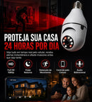 Câmera Lâmpada Wi-Fi 360° HD com Visão Noturna e Detecção de Movimento