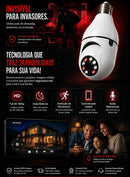 Câmera Lâmpada Wi-Fi 360° HD com Visão Noturna e Detecção de Movimento