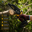 Mini Motosserra Elétrica Spark BR 21V Sem Fio + 2 Baterias | Kit Completo para Poda