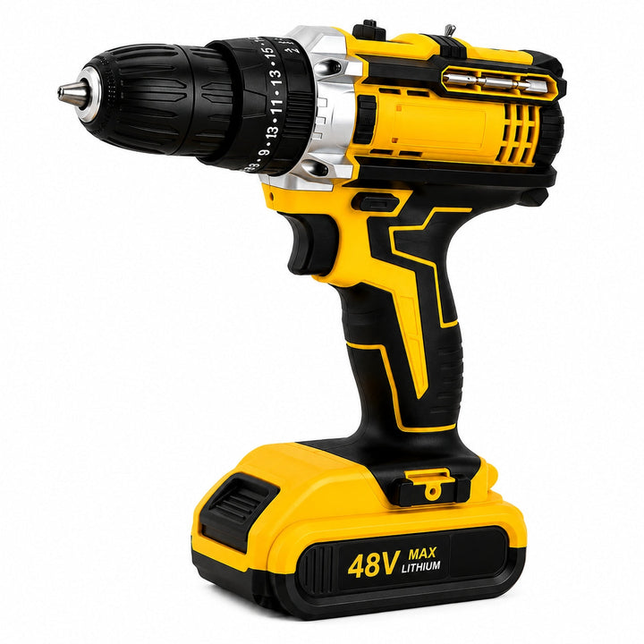 Parafusadeira e Furadeira Impacto 48v 2 Baterias + Maleta Com Acessórios Kit Completo