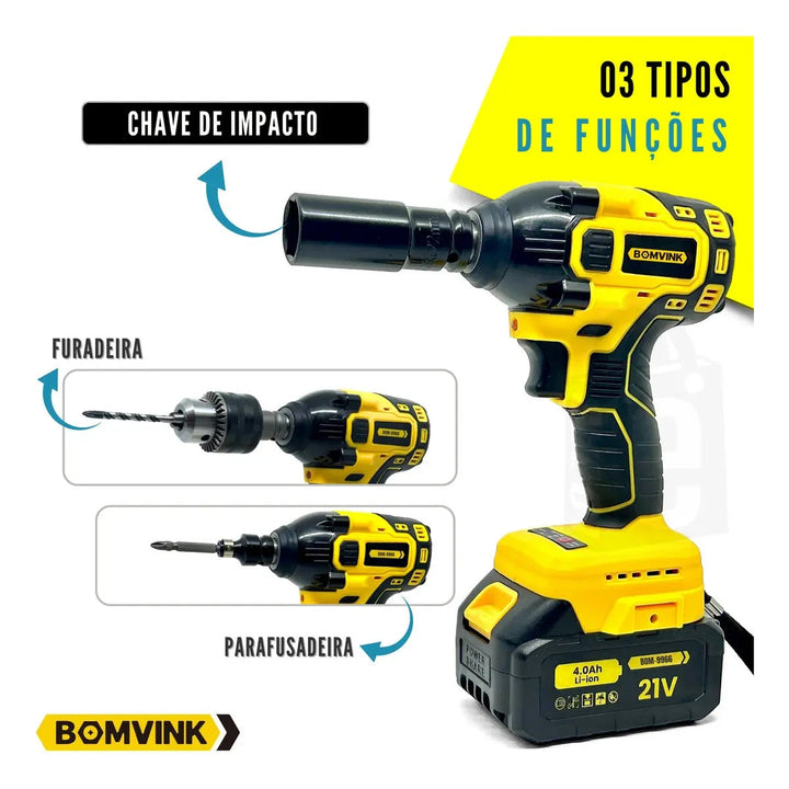 Chave De Impacto 21v 600nm - Bom 9964
