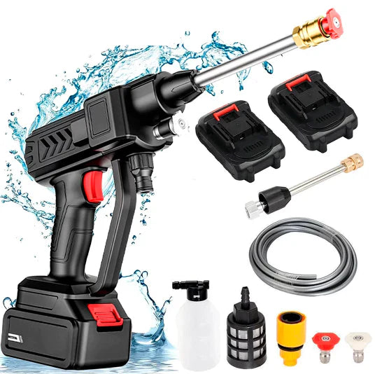 Kit Completo de Lavadora Portátil de Alta Pressão 48V com Maleta, 2 Baterias e Acessórios.